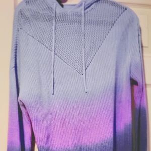 Brand new design365 hombre knit crochet sweater hoodie sz large